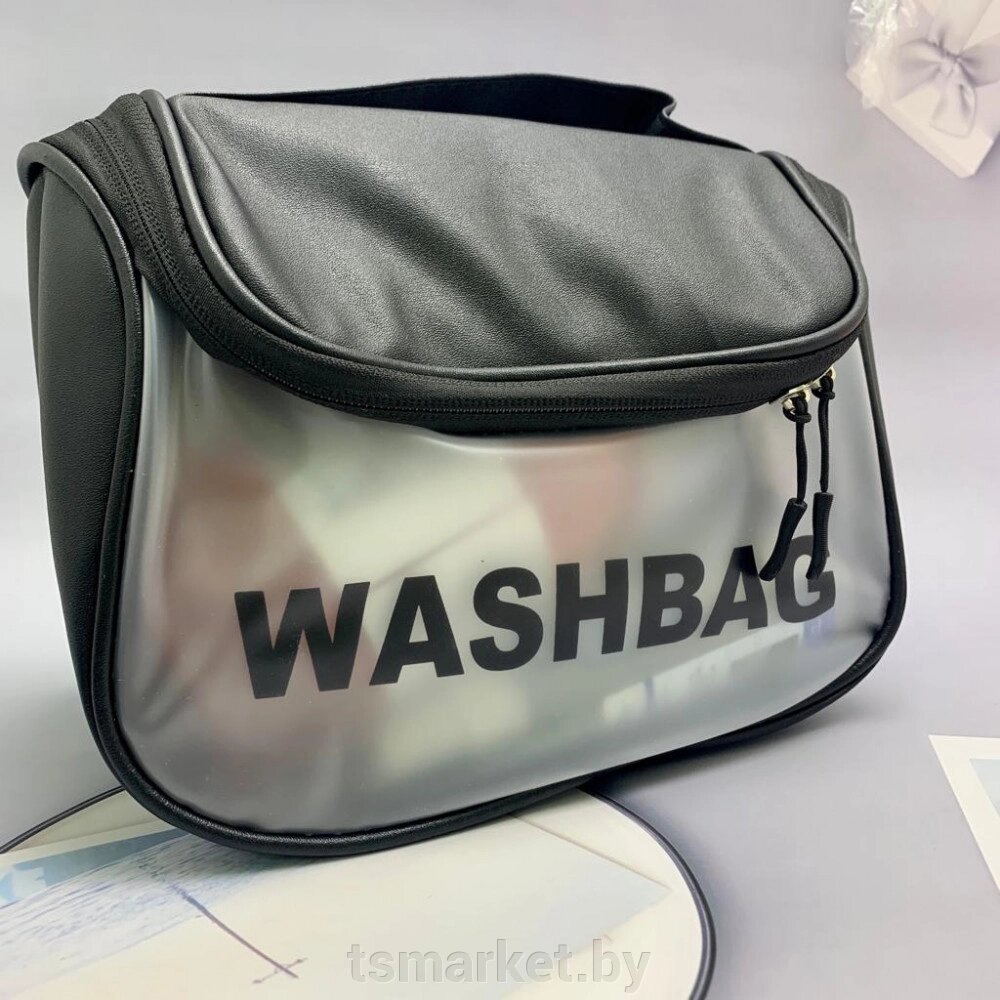 Прозрачная дорожная косметичка Washbag для путешествий с ручкой от компании TSmarket - фото 1