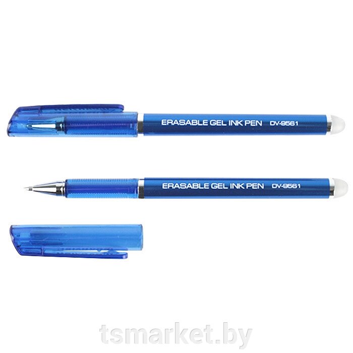 Ручка гелевая синяя со стираемыми чернилами от компании TSmarket - фото 1