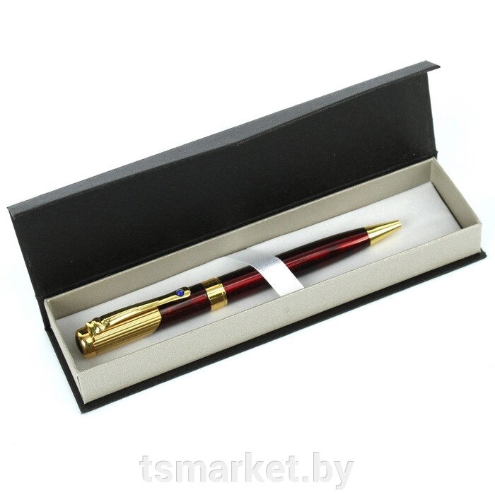 Ручка подарочная в футляре с золотистой отделкой от компании TSmarket - фото 1