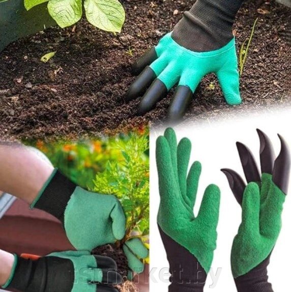 Садовые перчатки с когтями Garden Genie Gloves от компании TSmarket - фото 1