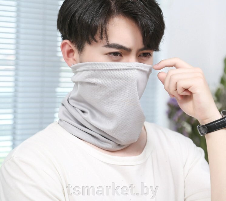 Шарф - маска на лицо Neck Gaiter / Универсальный бафф 16 вариантов ношения / Снуд / Бандана от компании TSmarket - фото 1