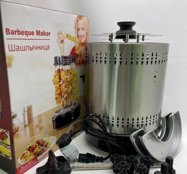 Шашлычница электрическая "Barbeque Maker" модель KLB-901 (9 шампуров) от компании TSmarket - фото 1