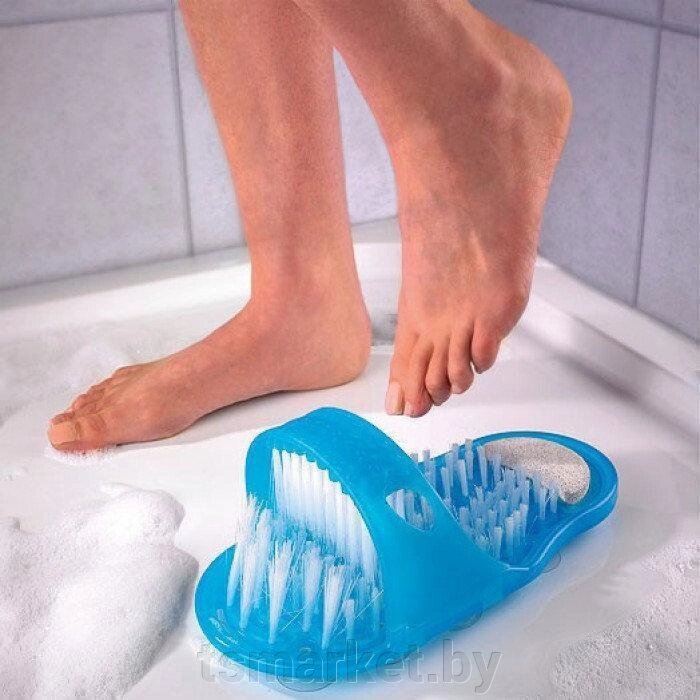 Щетка пемза -тапочка на присоске в ванную  Easy Feet. от компании TSmarket - фото 1