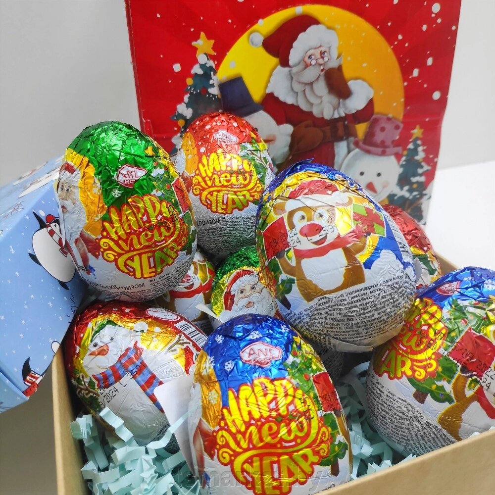 Шоколадное яйцо с игрушкой - сюрпризом "Happy New Year", 25 гр. (Турция) от компании TSmarket - фото 1