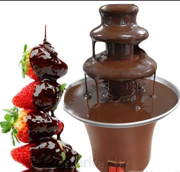 Шоколадный фонтан фондю Chocolate Fondue Fountain Mini от компании TSmarket - фото 1