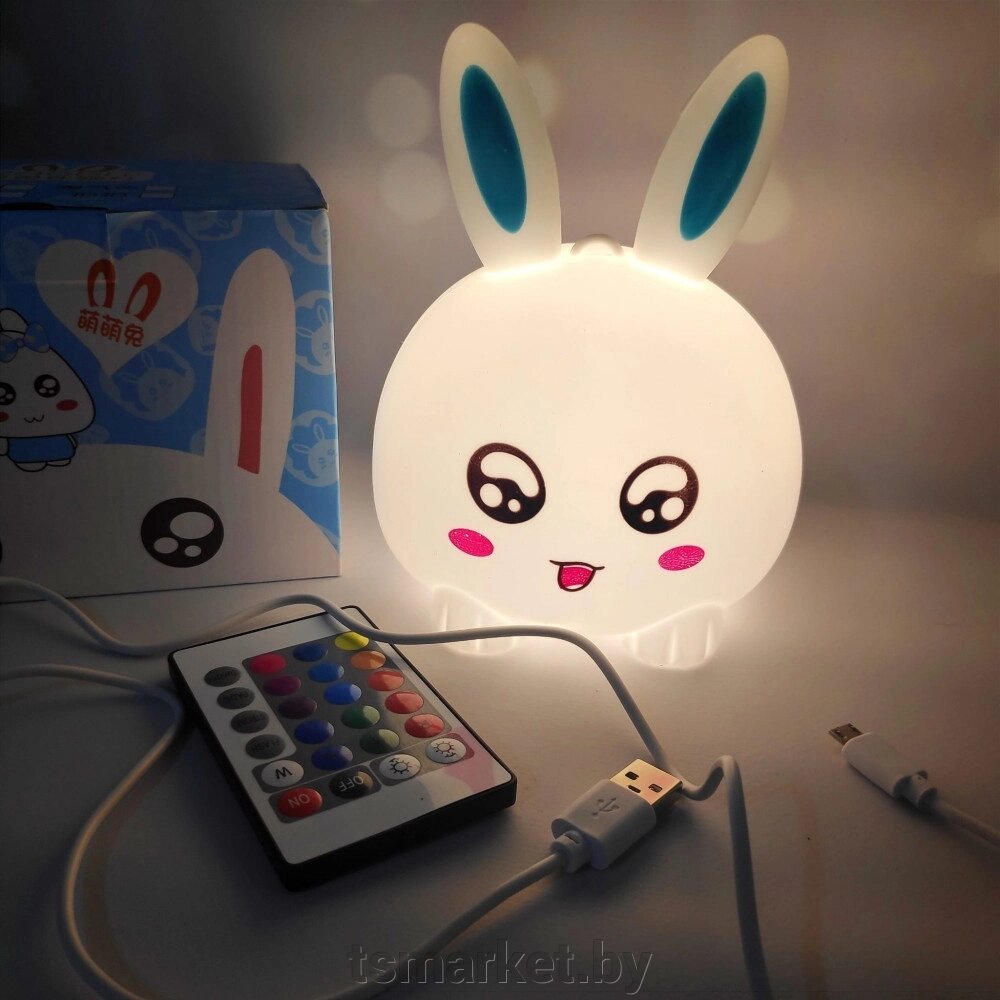 Силиконовый светильник-ночник "Зайчик" от компании TSmarket - фото 1
