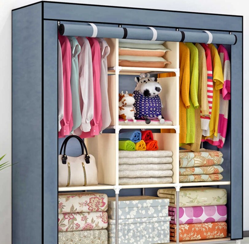 Складной каркасный тканевый шкаф Storage Wardrobe от компании TSmarket - фото 1