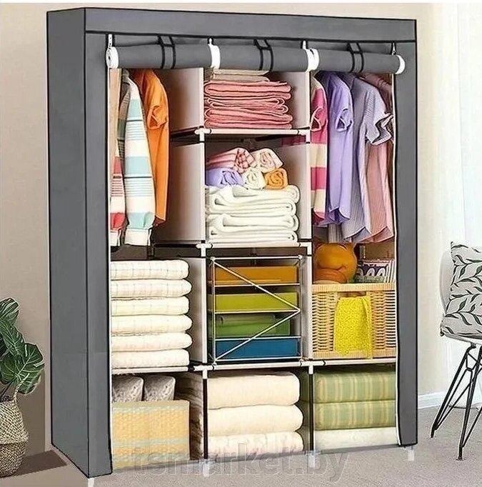 Складной шкаф Storage Wardrobe .Цвета микс. Супер-цена! от компании TSmarket - фото 1