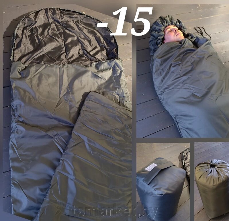 Спальный мешок с подголовником «Big Boy» одеяло Комфорт+ (250*90, до -20С) РБ от компании TSmarket - фото 1