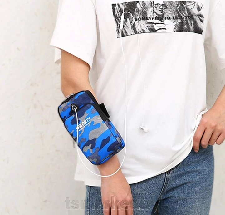 Спортивная сумка чехол SPORTS Music для телефона на руку, камуфляжный принт от компании TSmarket - фото 1