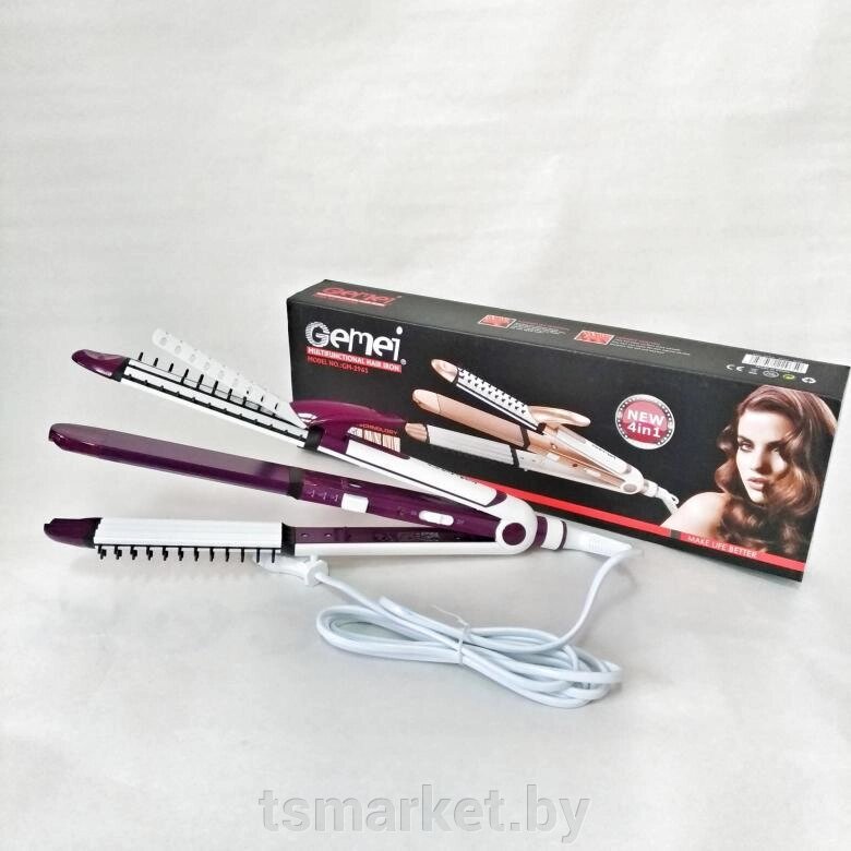 Стайлер 2 в 1 для выпрямления и завивки волос ProGemei GM-2965 с турмалиновым покрытием от компании TSmarket - фото 1