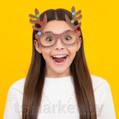 Сувенир новогодний очки "Рога оленя" от компании TSmarket - фото 1