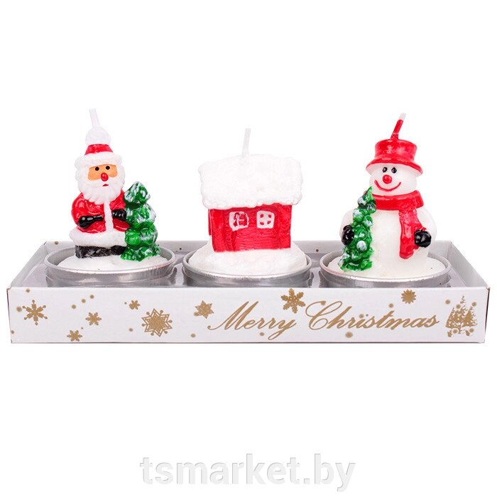 Свечи "Christmas" в наборе 3шт от компании TSmarket - фото 1