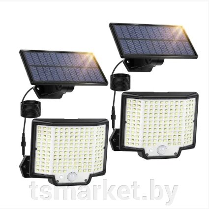 Светодиодный светильник Led Solar Sensor Light с влагозащищенным корпусом на солнечной батарее от компании TSmarket - фото 1
