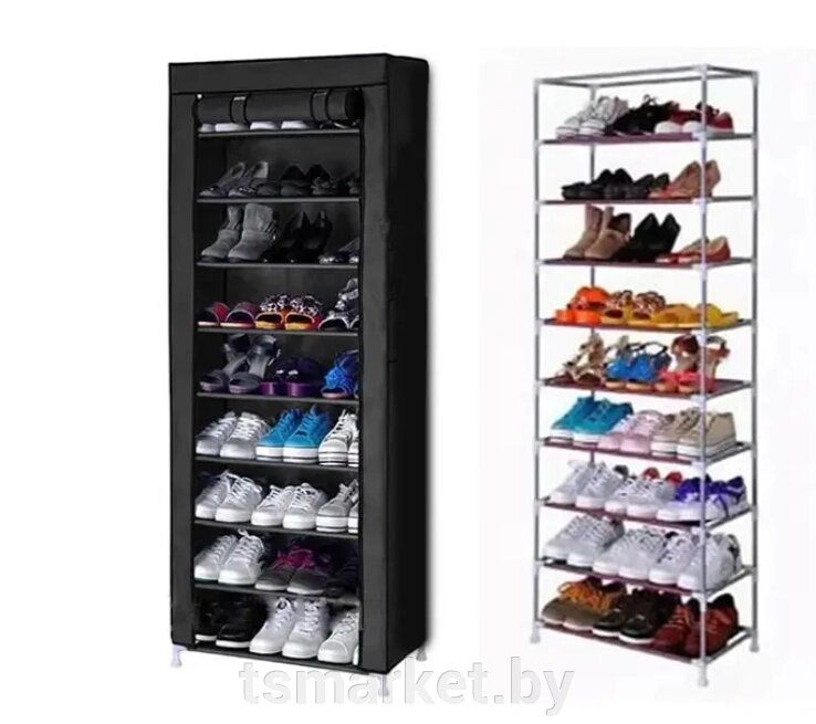 Тканевый шкаф для обуви, обувница 9 полок (153х30х60см) от компании TSmarket - фото 1