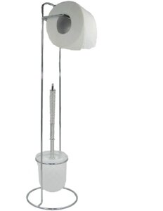 Туалетный набор: держатель туалетной бумаги+ершик сантехнический , сталь с хромовым покрытием.