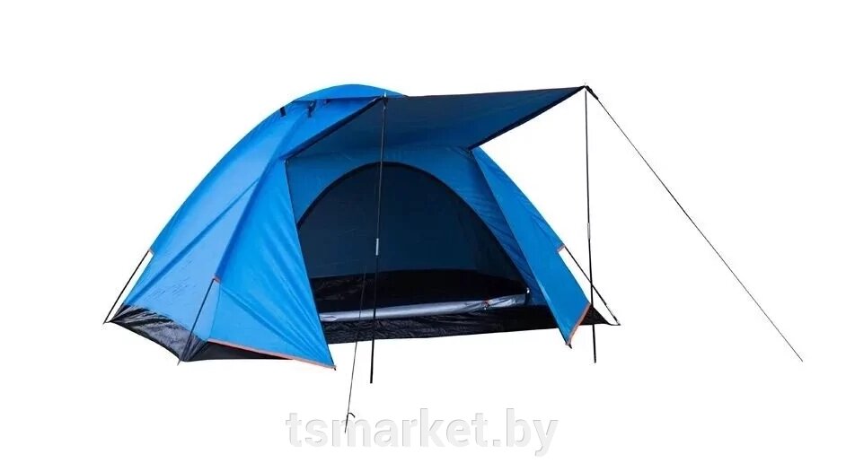 Туристическая палатка с тамбуром "Утро" 2-3-местная с антимоскитными сетками от компании TSmarket - фото 1