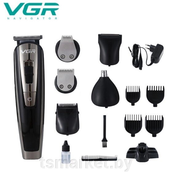 Универсальный набор 6в1 для стрижки волос и бритья VGR V-025 от компании TSmarket - фото 1