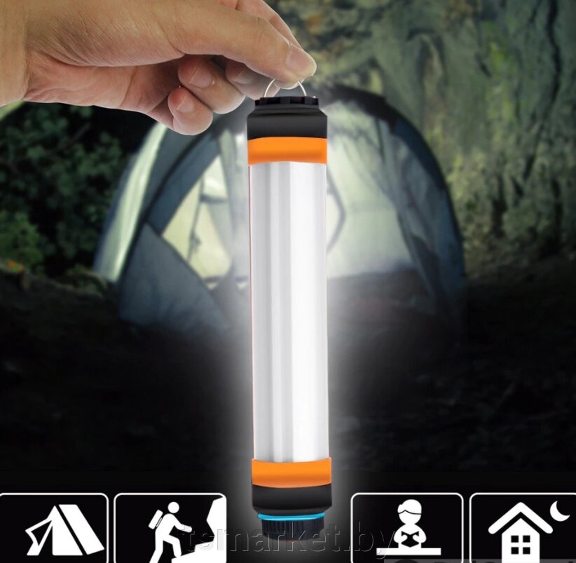 Универсальный походный водонепроницаемый перезаряжаемый USB светильник Rechargeable waterproof lamp модель t-3 от компании TSmarket - фото 1