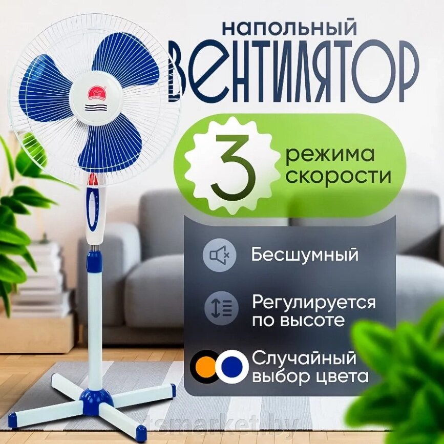 Вентилятор домашний напольный Changli Crown (мощность 40W, лопасти 40 см) от компании TSmarket - фото 1