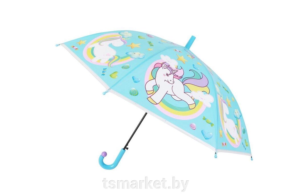 Зонт «ЕДИНОРОГ», голубой от компании TSmarket - фото 1