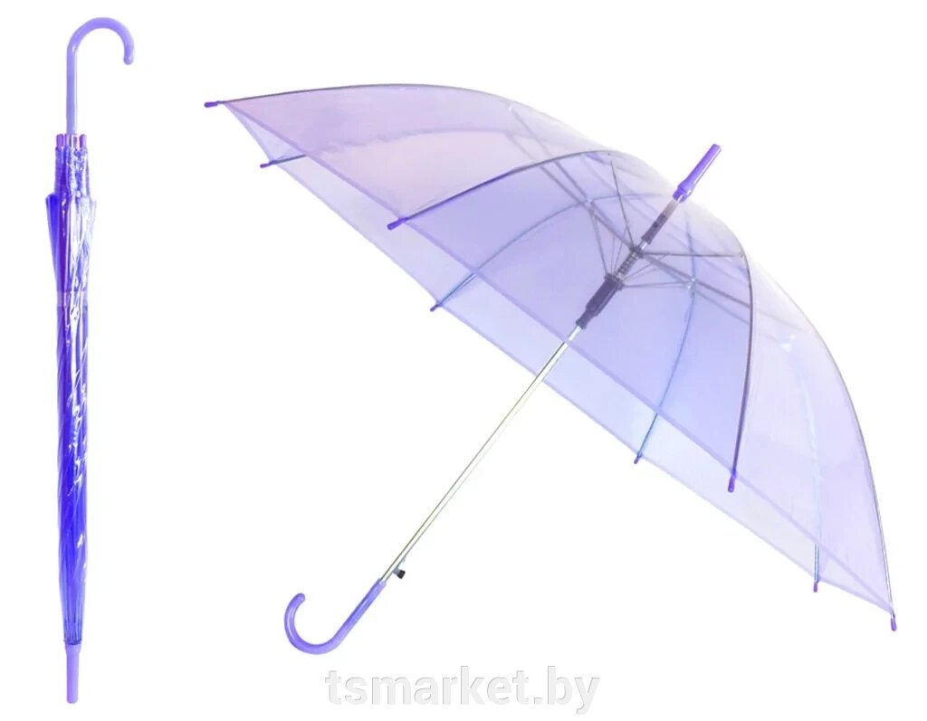 Зонт прозрачный SiPL сиреневый от компании TSmarket - фото 1