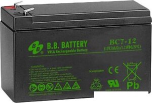Аккумулятор для ИБП B. B. Battery BC7-12 (12В/7 А·ч)