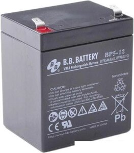 Аккумулятор для ИБП B. B. Battery BP5-12 (12В/5 А·ч)