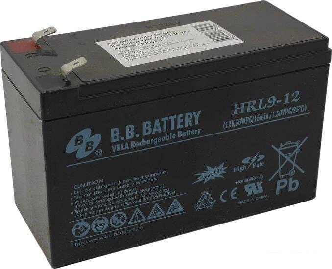 Аккумулятор для ИБП B. B. Battery HRL9-12 (12В/9 А·ч) от компании Интернет-магазин marchenko - фото 1