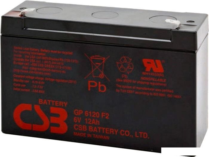 Аккумулятор для ИБП CSB GP6120 (6В/12 А·ч) от компании Интернет-магазин marchenko - фото 1