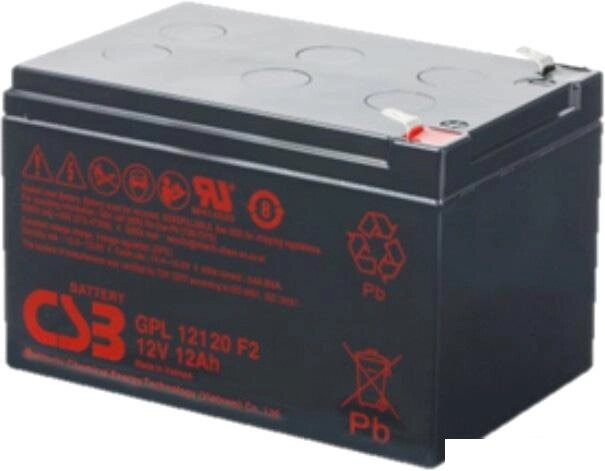 Аккумулятор для ИБП CSB GPL12120 F2 (12В/12 А·ч) от компании Интернет-магазин marchenko - фото 1