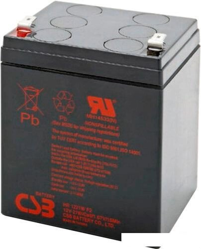 Аккумулятор для ИБП CSB HR1221W F2 (12В/5 А·ч) от компании Интернет-магазин marchenko - фото 1