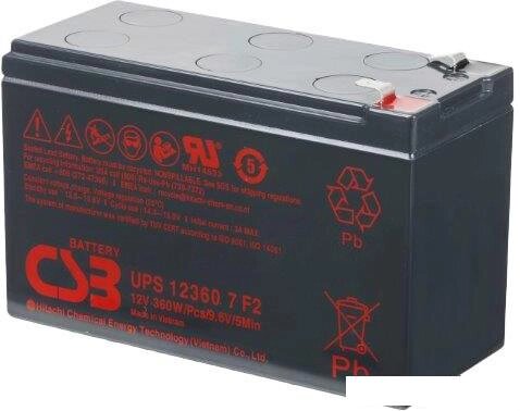 Аккумулятор для ИБП CSB UPS123607 F2 (12В/7.5 А·ч) от компании Интернет-магазин marchenko - фото 1