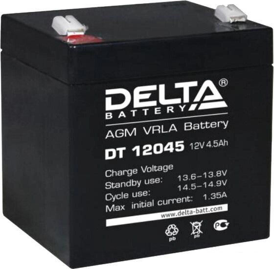 Аккумулятор для ИБП Delta DT 12045 (12В/4.5 А·ч) от компании Интернет-магазин marchenko - фото 1