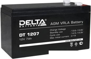 Аккумулятор для ИБП Delta DT 1207 (12В/7 А·ч) от компании Интернет-магазин marchenko - фото 1