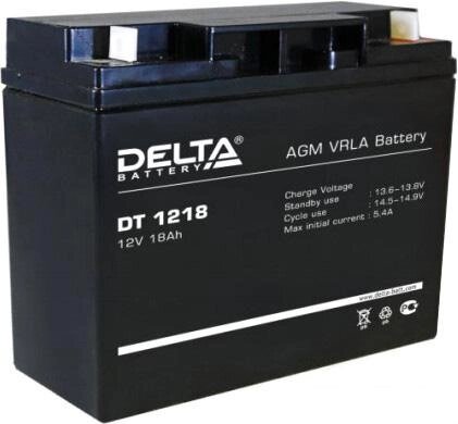 Аккумулятор для ИБП Delta DT 1218 (12В/18 А·ч) от компании Интернет-магазин marchenko - фото 1