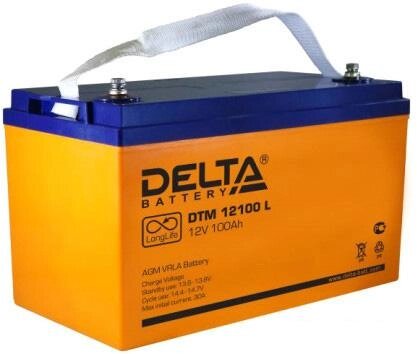 Аккумулятор для ИБП Delta DTM 12100 L (12В/100 А·ч) от компании Интернет-магазин marchenko - фото 1