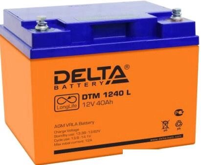 Аккумулятор для ИБП Delta DTM 1240 L (12В/40 А·ч) от компании Интернет-магазин marchenko - фото 1