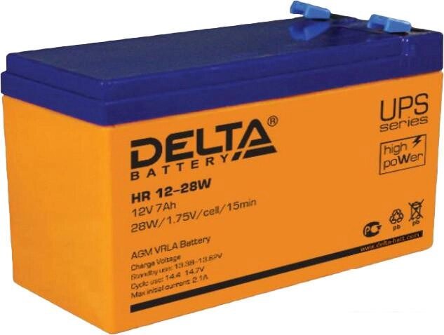 Аккумулятор для ИБП Delta HR 12-28W (12В/7 А·ч) от компании Интернет-магазин marchenko - фото 1
