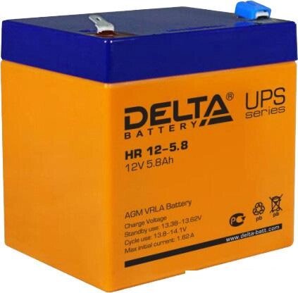 Аккумулятор для ИБП Delta HR 12-5.8 (12В/5.8 А·ч) от компании Интернет-магазин marchenko - фото 1
