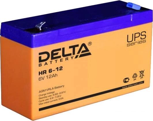 Аккумулятор для ИБП Delta HR 6-12 (6В/12 А·ч) от компании Интернет-магазин marchenko - фото 1