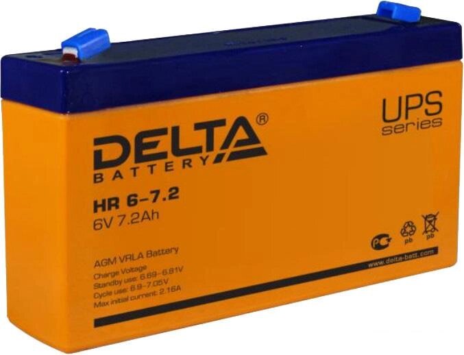 Аккумулятор для ИБП Delta HR 6-7.2 (6В/7.2 А·ч) от компании Интернет-магазин marchenko - фото 1
