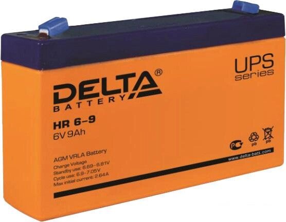 Аккумулятор для ИБП Delta HR 6-9 634W (6В/9 А·ч) от компании Интернет-магазин marchenko - фото 1