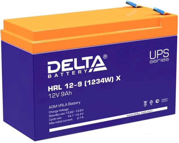 Аккумулятор для ИБП Delta HRL 12-9 (1234W) X (12В/9 А·ч) от компании Интернет-магазин marchenko - фото 1