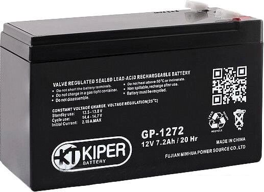 Аккумулятор для ИБП Kiper GP-1272 F1 (12В/7.2 А·ч) от компании Интернет-магазин marchenko - фото 1