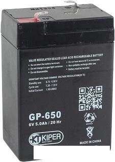 Аккумулятор для ИБП Kiper GP-650 F1 (6В/5 А·ч) от компании Интернет-магазин marchenko - фото 1