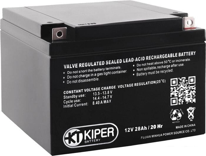 Аккумулятор для ИБП Kiper GPL-12280 (12В/28 А·ч) от компании Интернет-магазин marchenko - фото 1