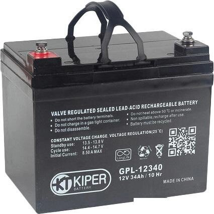 Аккумулятор для ИБП Kiper GPL-12340 (12В/34 А·ч) от компании Интернет-магазин marchenko - фото 1