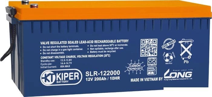 Аккумулятор для ИБП Kiper SLR-122000 (12В/200 А·ч) от компании Интернет-магазин marchenko - фото 1