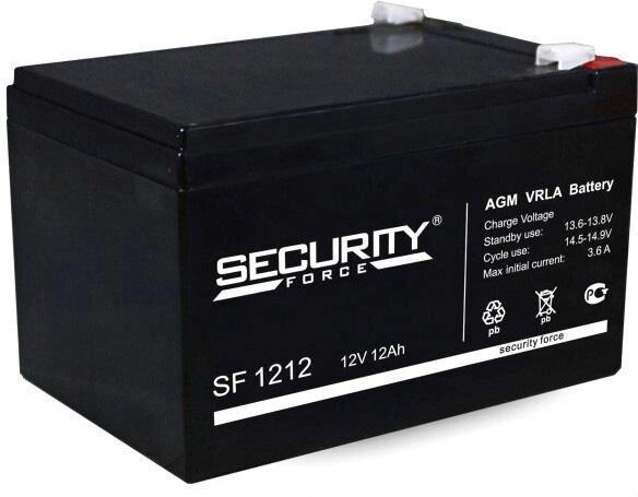 Аккумулятор для ИБП Security Force SF 1212 (12В/12 А·ч) от компании Интернет-магазин marchenko - фото 1